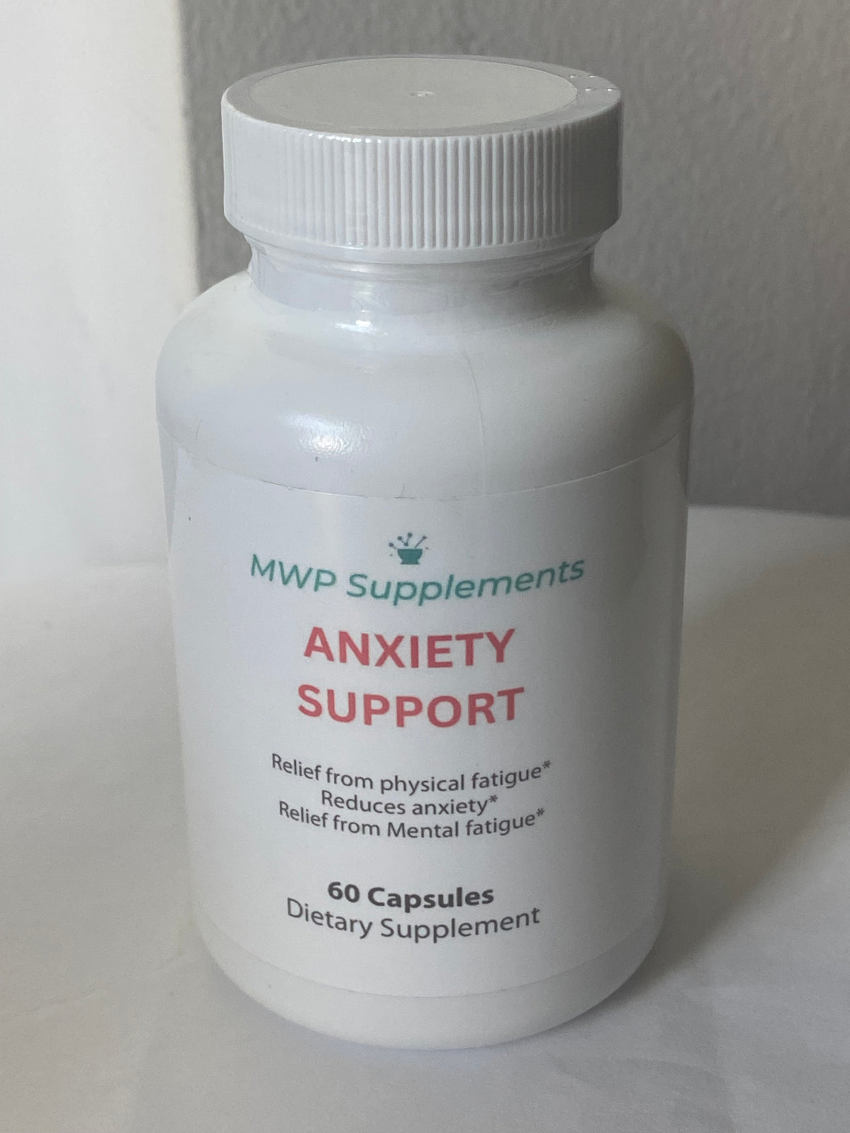 Anxiety Support Veggie Capsules containing Vitamins and Herbal Remedies.